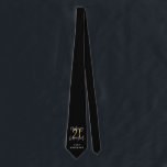 黒と金ゴールド21歳のバースデモダンィスクスタイリッシュ ネクタイ<br><div class="desc">黒モダンと金ゴールド21歳の誕生日プレゼント。コレクションのエレガント一部</div>