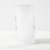 黒と金ゴールド21歳のバースデモダンィスクスタイリッシュ フロストグラスビールジョッキ (中央)