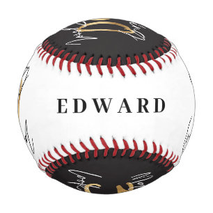 黒と金ゴールド30歳の誕生日シモダンック 野球ボール