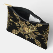 黒と金ゴールド アクセサリーポーチ (見開き)