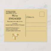 黒と金ゴールド インビテーションポストカード (裏面)