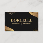 黒と金ゴールド エレガント 名刺 (裏面)