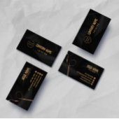 黒と金ゴールド エレガント 名刺