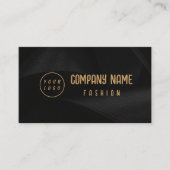黒と金ゴールド エレガント 名刺 (正面)