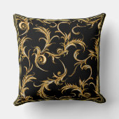 黒と金ゴールド クッション (裏面)