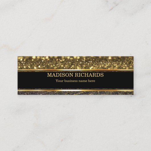 黒と金ゴールド コーリングカード (正面)