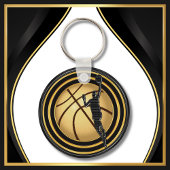 黒と金ゴールド、シーズンバスケットボールギフトの終わり、 キーホルダー