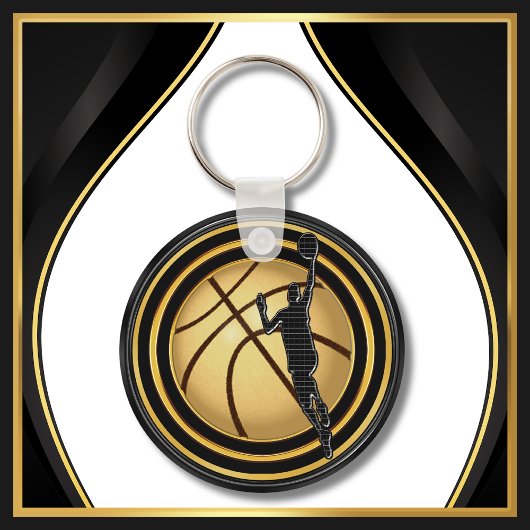 黒と金ゴールド、シーズンバスケットボールギフトの終わり、 キーホルダー
