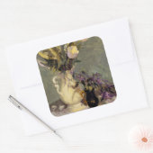 黒と金ゴールド スクエアシール (封筒)