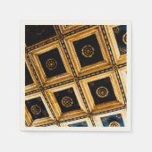 黒と金ゴールド スタンダードカクテルナプキン (正面)