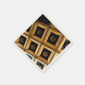 黒と金ゴールド スタンダードカクテルナプキン (角)