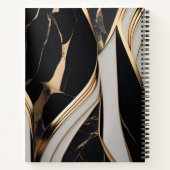 黒と金ゴールド ノートブック (裏面)