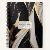 黒と金ゴールド ノートブック (正面)