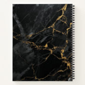 黒と金ゴールド ノートブック (裏面)