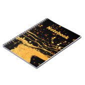 黒と金ゴールド ノートブック (左側)