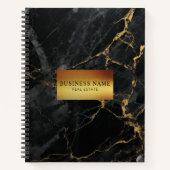 黒と金ゴールド ノートブック (正面)