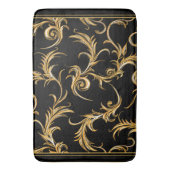 黒と金ゴールド バスマット (正面縦)