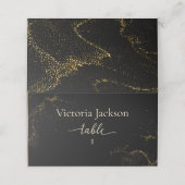 黒と金ゴールド プレイスカード (外部開封)