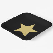 黒と金ゴールド ペーパープレート (傾斜あり)