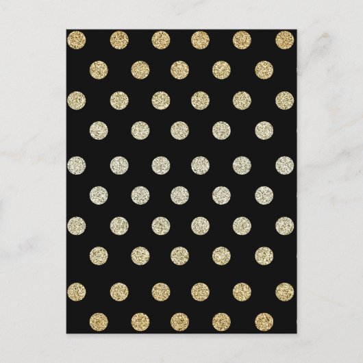 黒と金ゴールド ポストカード (正面)