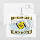 黒と金ゴールド ポストカード (正面/裏面)