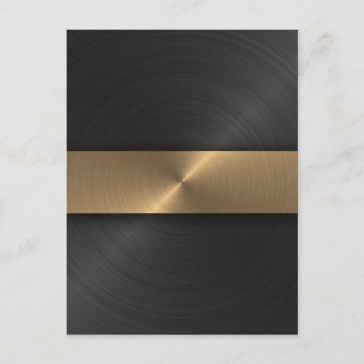 黒と金ゴールド ポストカード (正面)