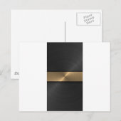 黒と金ゴールド ポストカード (正面/裏面)