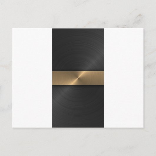 黒と金ゴールド ポストカード (正面)