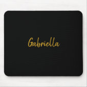 黒と金ゴールド マウスパッド (正面)