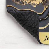 黒と金ゴールド マウスパッド (コーナー)