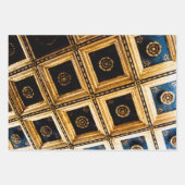 黒と金ゴールド ラッピングペーパーシート (正面)