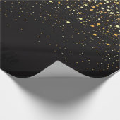 黒と金ゴールド ラッピングペーパー (角)