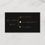 黒と金ゴールド  名刺 (裏面)