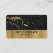 黒と金ゴールド 名刺 (正面)