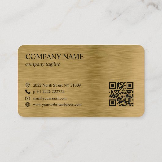 黒と金ゴールド 名刺 (裏面)