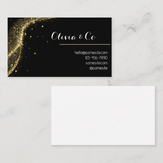 黒と金ゴールド 名刺 (正面/裏面)