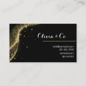 黒と金ゴールド 名刺 (正面)