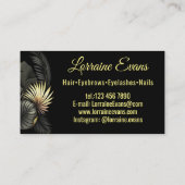 黒と金ゴールド。 名刺 (裏面)