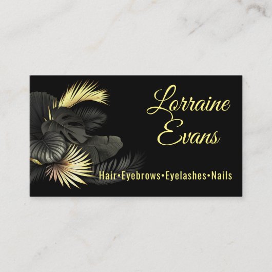 黒と金ゴールド。 名刺 (正面)