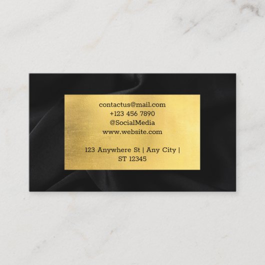 黒と金ゴールド 名刺 (正面)