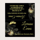 黒と金ゴールド。 名刺 (外部フラット)