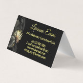 黒と金ゴールド。 名刺 (裏面)