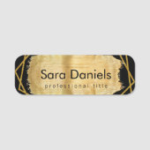 黒と金ゴールド 名札 (正面)