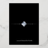 黒と金ゴールド、唯一の愛、日付を保存 箔招待状 (裏面)