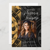 黒と金ゴールド 招待状 (正面/裏面)