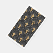 黒と金ゴールド、白のアールデコ扇花モチーフ (コーナー)