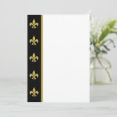 黒と金ゴールド（紋章の）フラ・ダ・リパネル招待状 招待状 (スタンド正面)