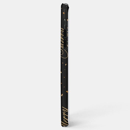 黒と金ゴールド Case-Mate iPhoneケース (裏面/左)