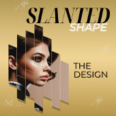 黒と金ゴールド、SVG図形要素に独自のイメージを追加 名刺