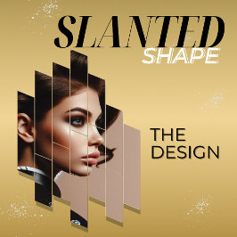 黒と金ゴールド、SVG図形要素に独自のイメージを追加 名刺